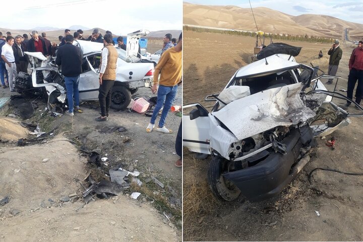 تصادف شدید در راژان با ۱۶ کشته و زخمی/ باز هم ضعف ایمنی خودروهای داخلی