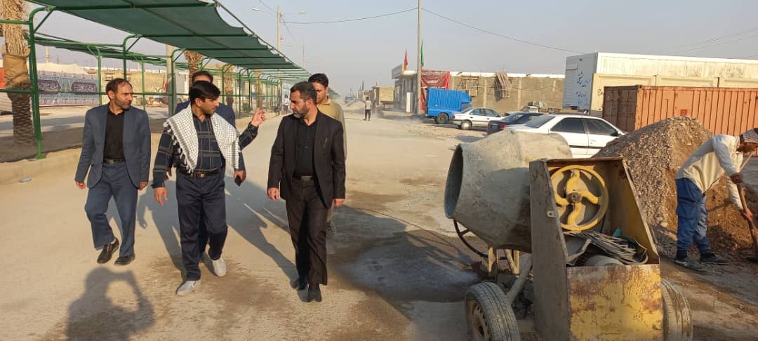 بازدید معاون سیاسی، امنیتی و اجتماعی استاندار یزد از ساخت موکب استان در مرز چذابه 