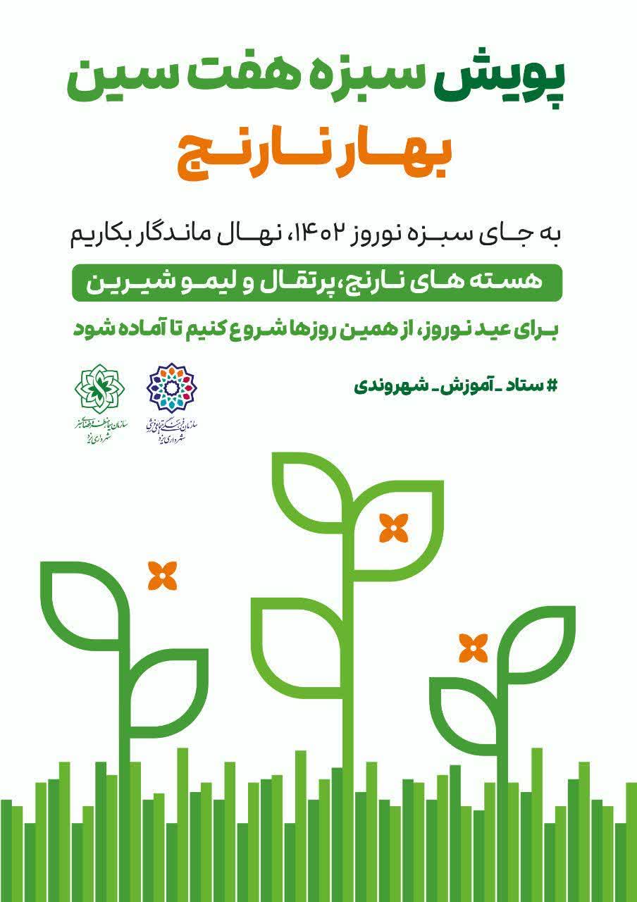 پویش سبزه هفت سین "بهارنارنج" در یزد