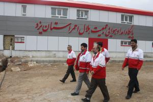 بازدید سرپرست سازمان امداد و نجات جمعیت هلال احمر از پایگاه امداد و هوایی جمعیت هلال احمر استان یزد