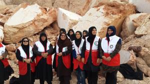 کوهنوردی امدادگران خواهر جمعیت هلال احمر شهرستان بافق