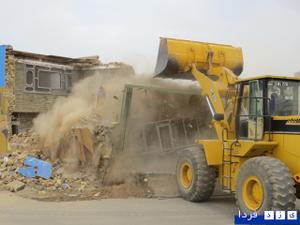  تخریب سنگبری واقع در خیابان کاشانی ، جنب ریل راه آهن توسط شهرداری منطه 3 یزد+تصاویر
