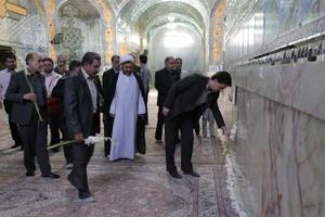 آيين غبار روبي و عطرافشاني قبور مطهر شهداي والامقام شهرستان بافق + تصاوير