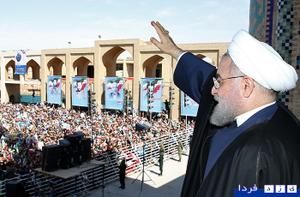گزارش تصویری از استقبال بی نظیر  مردم یزد ازدکتر حسن روحانی  (5)