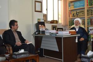 دیدار نوروزی رییس سازمان صنعت ، معدن و تجارت یزد با نماینده محترم ولی فقیه در استان و امام جمعه یزد آیت ا...ناصری 