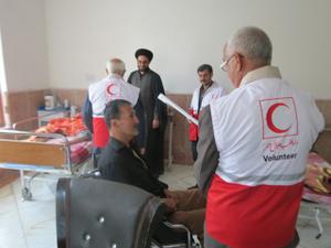 دیدار داوطلبان جمعیت هلال احمر شهرستان مهریز از خانه سالمندان