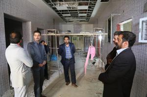 بازدید فرماندار بافق از بخش زایمان در حال احداث بیمارستان ولیعصر (عج) شهرستان