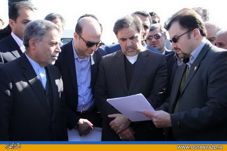 وزیر راه و شهرسازی و استاندار يزد از پروژه خط دوم محور بافق - زرین شهر بازديد كردند
