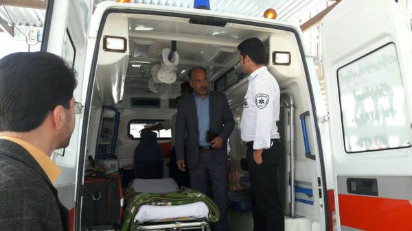 بازدید رئیس مرکز مدیریت حوادث و فوریتهای پزشکی استان  یزد از اورژانس 115 بهاباد