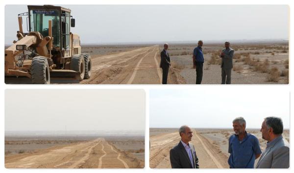 عملیات احداث جاده جدید روستای مرور در بخش بفروئیه میبد آغاز شد
