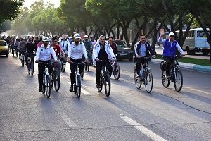 برگزاری همایش دوچرخه سواری به میزبانی شرکت آب منطقه ای یزد