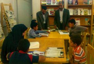 بازدید سرزده رئیس اداره آموزش و پرورش بهاباد از کتابخانه های عمومی شهرستان بهاباد