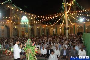 برگزاری  مراسم جشن شب میلاد امام رضا (ع) در بافق+گزارش تصویری