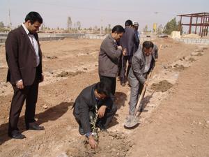 آئین روز درختکاری در دانشگاه آزاد اسلامی بافق