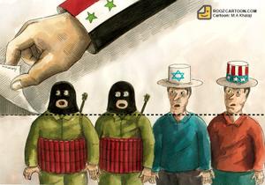  کاریکاتور: راه حل پايان بحران سوريه؛ از اين‌جا ببريد!