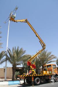 بهسازي روشنايي معابر بافق به همت فرمانداري