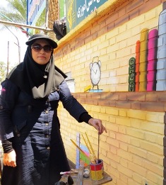 اجراي ديوارنگاره هاي شهري طبس آغاز شد + تصاوير