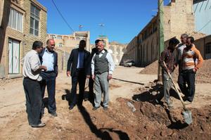گزارش تصویری بازدید فرماندار از پروژه های عمرانی شهر تفت