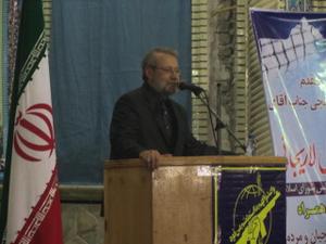 گردهمایی بزرگ بسیجیان بخش زارچ با سخنرانی  دکتر لاریجانی ریاست محترم مجلس شورای اسلامی