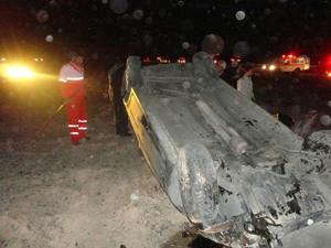 واژگونی خودروی ال 90 در محور انار - مهریز کشته و مصدوم برجای گذاشت