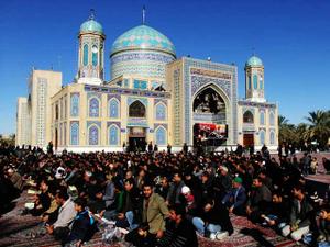 تجمع عظیم عاشقان ثارالله در امامزاده حضرت حسین بن موسی الکاظم طبس