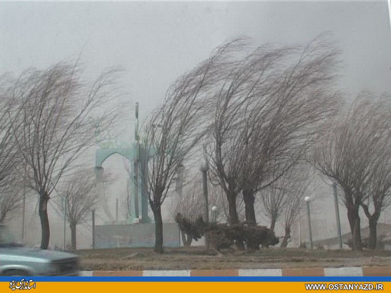 ‌سرعت طوفان در استان یزد، ٩٠ کیلومتر بر ساعت
