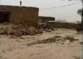 سیل در باجگان سبزدشت، بافق _ یزد